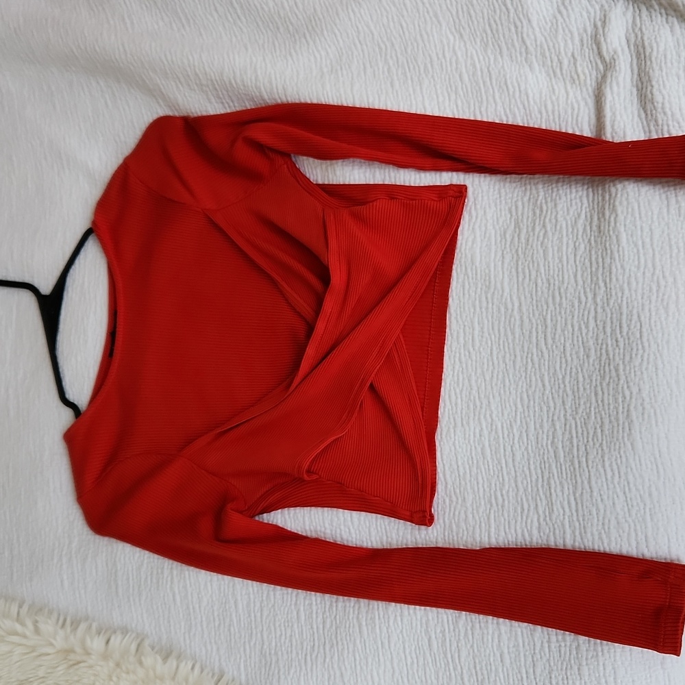 Red Top Shop Crop Top